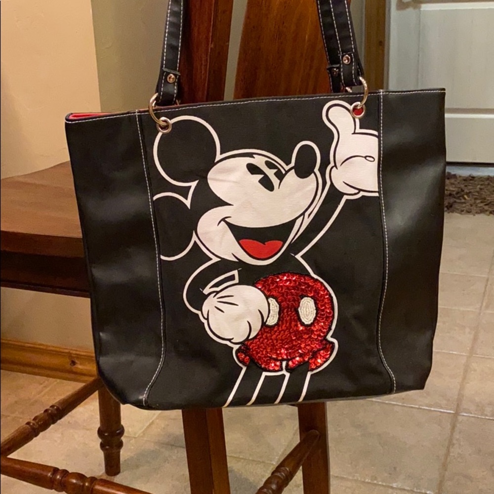 Sequin Mickey Mouse tote.